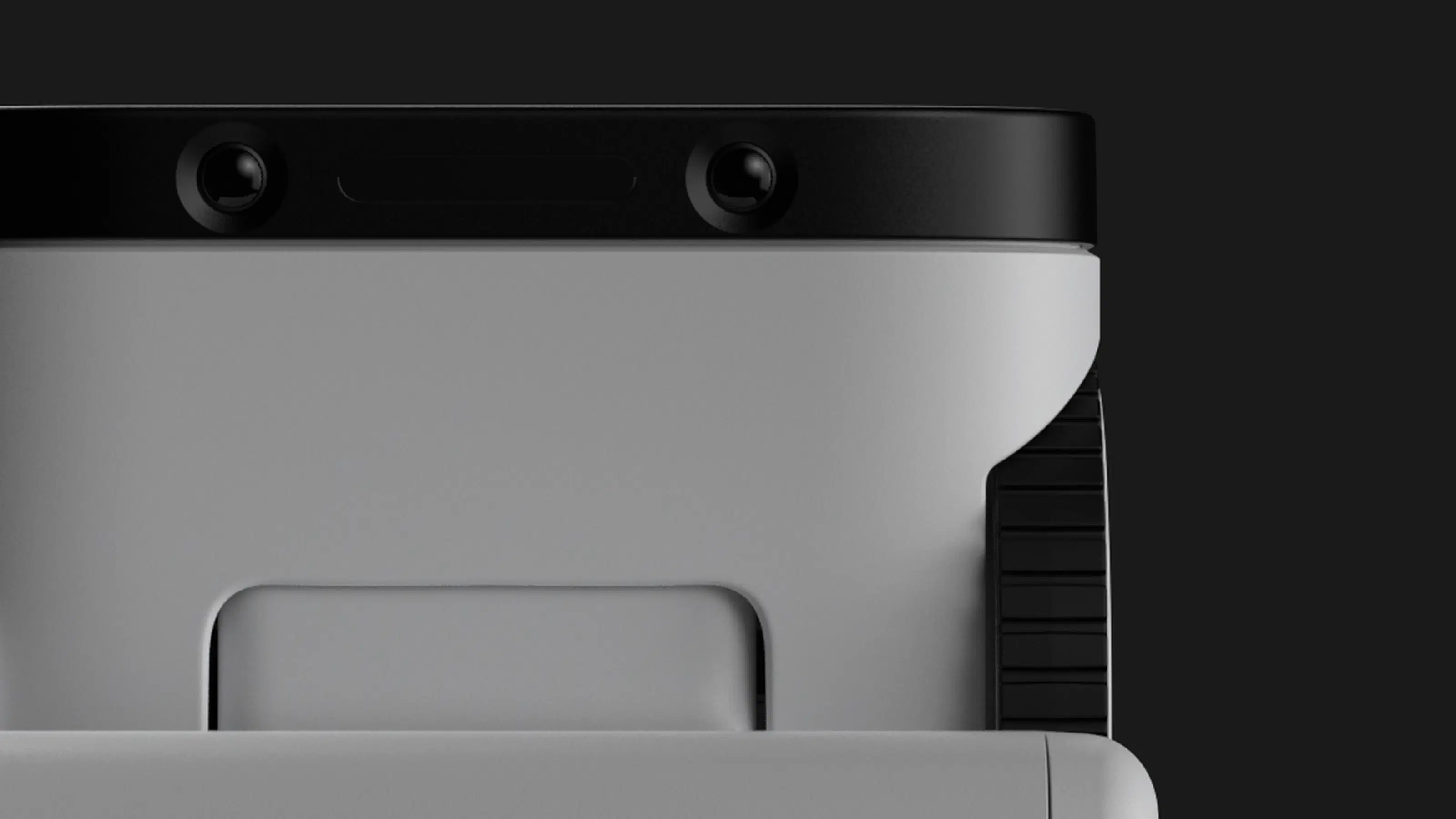 The cameras on Matic's rear sensor bar, up close