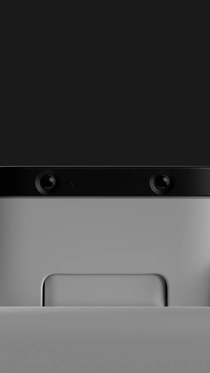 The cameras on Matic's rear sensor bar, up close