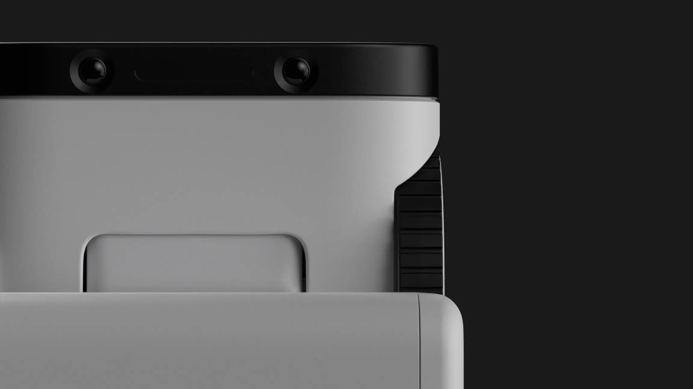 The cameras on Matic's rear sensor bar, up close