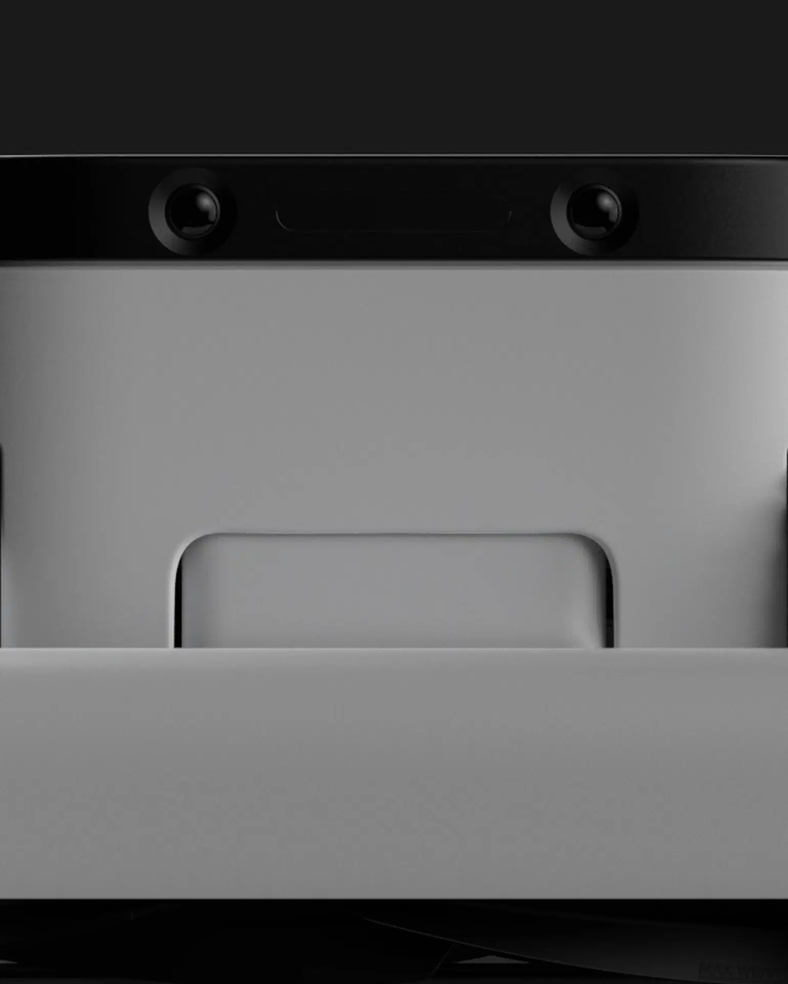 The cameras on Matic's rear sensor bar, up close